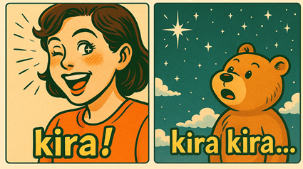 Kira!, Kira Kira, Japanese sound words, onomatopoeia