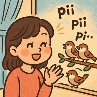 Pii Pii, meaning, Japanese sound words, onomatopoeia