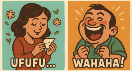 Ufufu, Wahaha, Japanese sound words, onomatopoeia