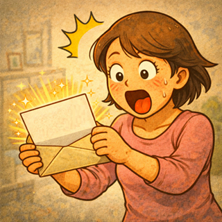 illustration of sound word, bikkuri, びっくり