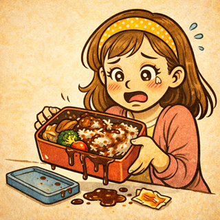 illustration of sound word, gucha gucha, ぐちゃぐちゃ