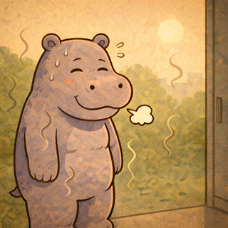 illustration of sound word, shito, しとっ