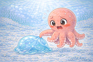 illustration of sound word, buyo buyo, ぶよぶよ