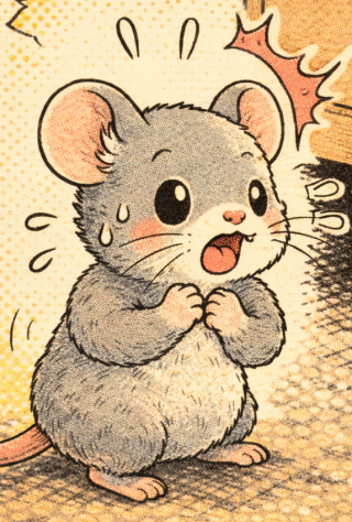 illustration of sound word, chuu, ちゅう, mice, mouse 