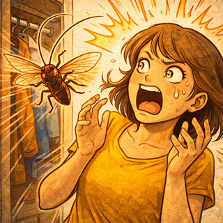 illustration of sound word, gyaa, ぎゃあ, Sharp, Sudden Scream