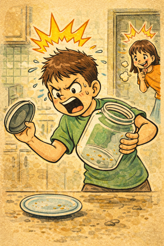 illustration of sound word, kii!, きぃーつ！