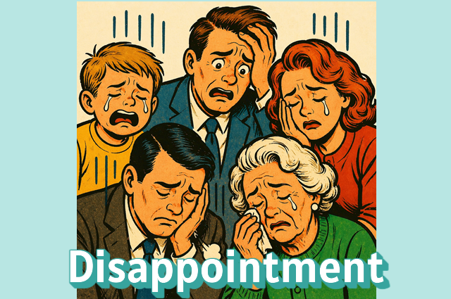 DIsappointment in Japanese