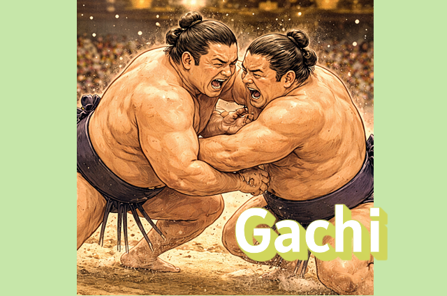 Sumo battle in the ring