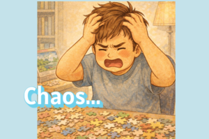 Frustration over an unfinished puzzle