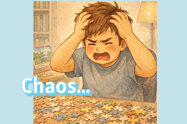 Frustration over an unfinished puzzle