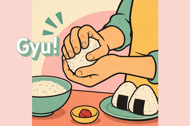 Shaping onigiri