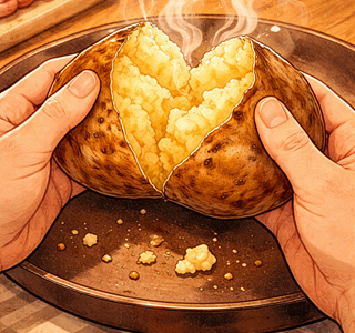 Freshly baked potato delight