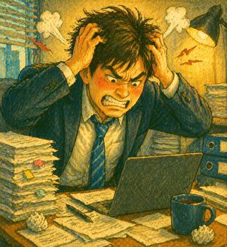 Can’t-Relax Feeling Illustration