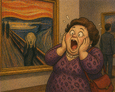 a High-Pitched Scream of Surprise or Excitement