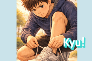 Tying sneakers