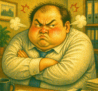 Pouting Feeling Illustration