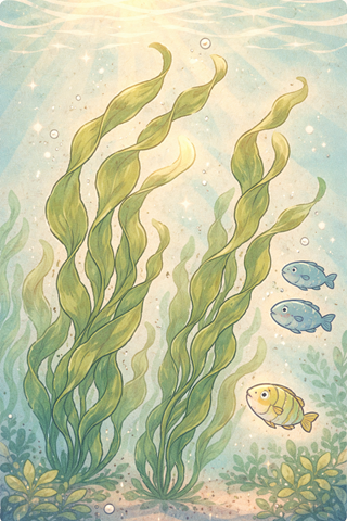 Underwater serenity with curious fish
