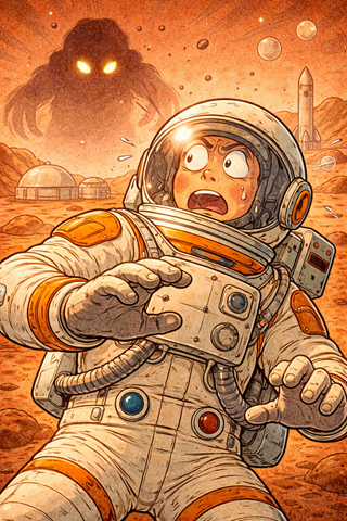 Astronaut faces looming Martian danger