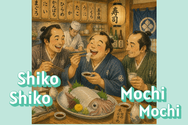 mochi mochi, shiko shiko